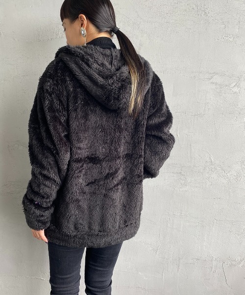 Champion（チャンピオン）の「【WEB限定】[Champion/チャンピオン] ボアフリース ジップフードジャケット（その他アウター・レディース・ブラック/ベージュ/オリーブ/チャコール・M/L/XL）」の15枚目の写真