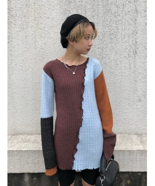 SLY（スライ）の「HARD SLIM HAND BAG スリムハンド バッグ（ハンドバッグ・レディース・ブラック/ライトブルー・FREE）」の16枚目の写真