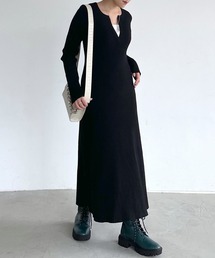 PAGEBOY | キーネックニットワンピース(ワンピース)