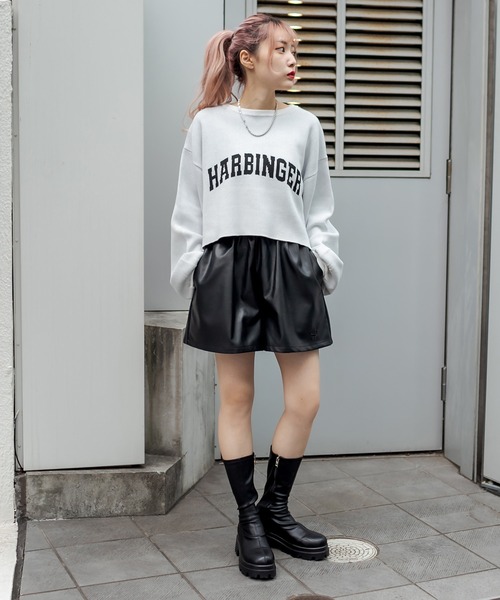 RASVOA(ラスボア)の「ジャガードショートニット(ニット/セーター・レディース・ブラック/グリーン/オフホワイト/グレー・FREE)」の11枚目の写真