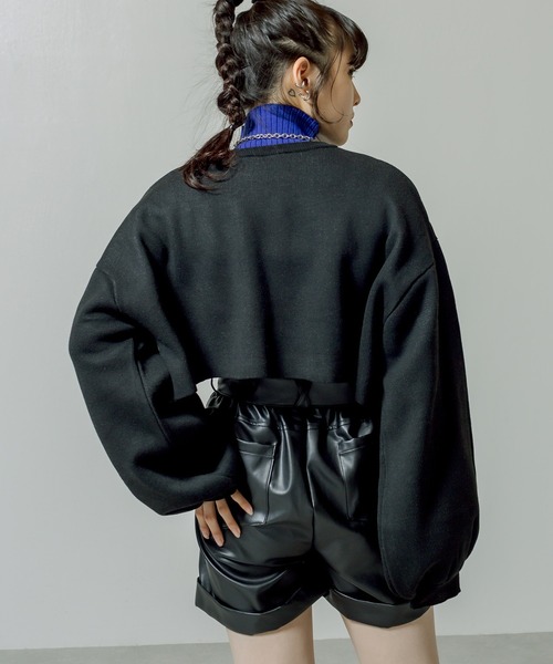 RASVOA(ラスボア)の「ジャガードショートニット(ニット/セーター・レディース・ブラック/グリーン/オフホワイト/グレー・FREE)」の20枚目の写真