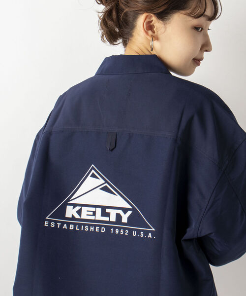 KELTY(ケルティ)の「【KELTY/ケルティ】GLOSTER別注 バックプリント コーチジャケット(ブルゾン・メンズ・ブラック/ネイビー/カーキ・MEDIUM/LARGE)」の3枚目の写真