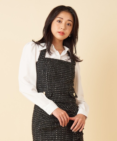 ROYAL PARTY（ロイヤルパーティー）の「ツィードビスチェ（その他トップス・レディース・ブラック/レッド/オフホワイト・FREE）」の18枚目の写真