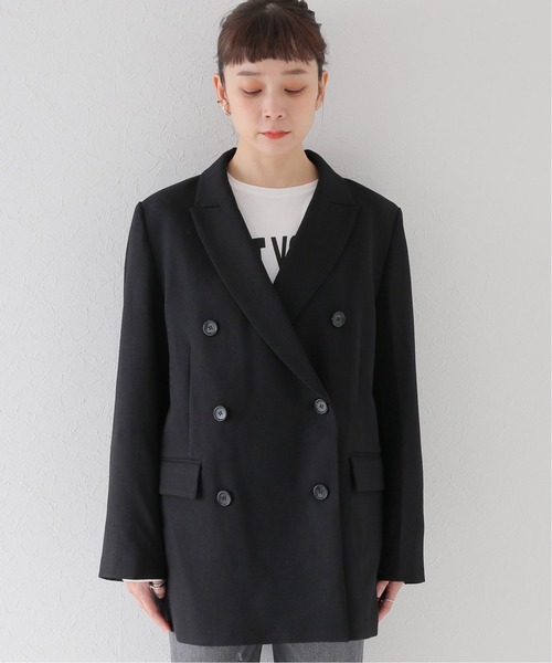 JOURNAL STANDARD relume（ジャーナルスタンダード　レリューム）の「ダブルブレストジャケット◆（テーラードジャケット・レディース・ベージュ/ブラック・FREE）」の7枚目の写真