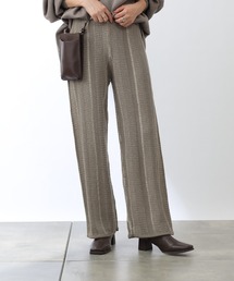 モヘヤ混ジャガード柄ニットパンツ(セットアップ対応)