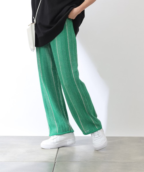 COLONY 2139（コロニートゥーワンスリーナイン）の「モヘヤ混ジャガード柄ニットパンツ(セットアップ対応)（その他パンツ・レディース・ブラック/グリーン/グレイッシュベージュ・MEDIUM/LARGE）」の18枚目の写真