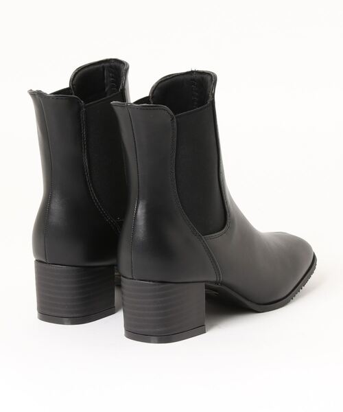 Realta（レアルタ）の「Realta(レアルタ)  スタックヒールスクエアトゥサイドゴア ブーツ（ブーツ・レディース・ダークブラウン/ブラック・M/L/S/LL）」の3枚目の写真