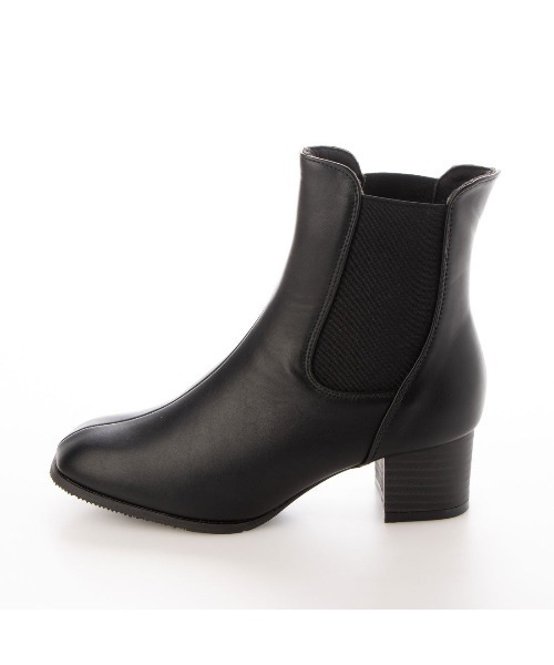 Realta（レアルタ）の「Realta(レアルタ)  スタックヒールスクエアトゥサイドゴア ブーツ（ブーツ・レディース・ダークブラウン/ブラック・M/L/S/LL）」の5枚目の写真