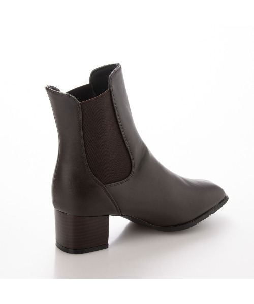 Realta（レアルタ）の「Realta(レアルタ)  スタックヒールスクエアトゥサイドゴア ブーツ（ブーツ・レディース・ダークブラウン/ブラック・M/L/S/LL）」の8枚目の写真