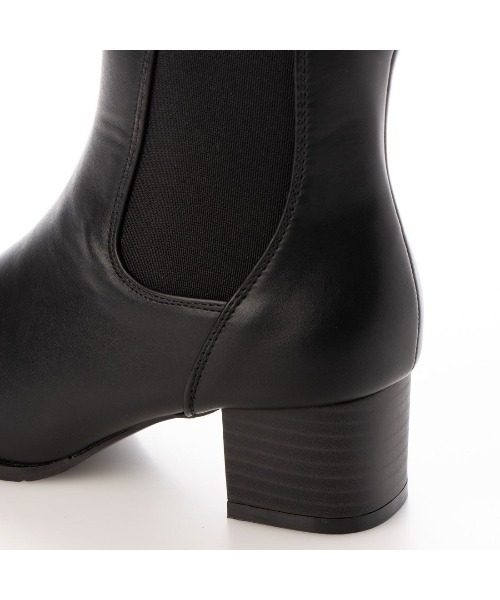 Realta（レアルタ）の「Realta(レアルタ)  スタックヒールスクエアトゥサイドゴア ブーツ（ブーツ・レディース・ダークブラウン/ブラック・M/L/S/LL）」の13枚目の写真