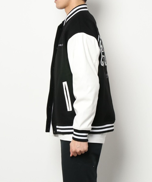 A4A（エーフォーエー）の「A4A/エーフォーエー/ワッペンスタジャン（スタジャン・メンズ・ホワイト/ブラック・MEDIUM/LARGE）」の4枚目の写真
