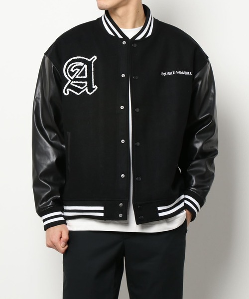 A4A（エーフォーエー）の「A4A/エーフォーエー/ワッペンスタジャン（スタジャン・メンズ・ホワイト/ブラック・MEDIUM/LARGE）」の5枚目の写真