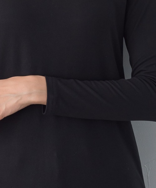 Pierrot（ピエロ）の「［シアバター加工］あったかインナーワンピース（インナーウェア/肌着・レディース・ブラック/オフホワイト・L/M/S）」の7枚目の写真