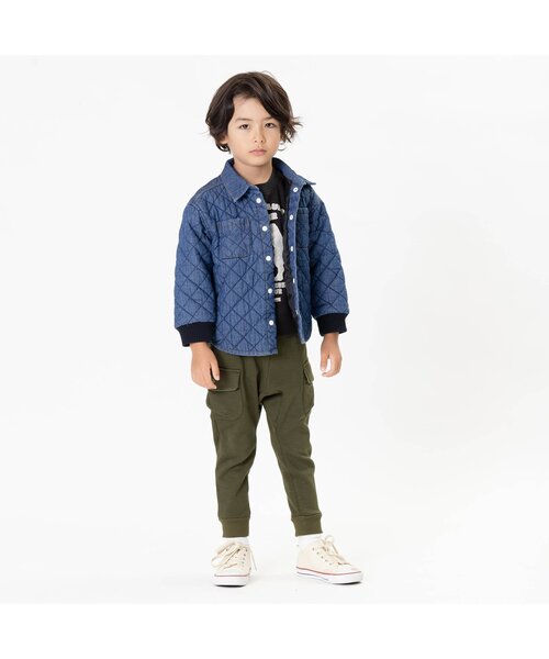 F.O.KIDS(エフオーキッズ)の「裏シャギーマチ付きカーゴパンツ(カーゴパンツ・キッズ・インディゴブルー/カーキ/ベージュ/パープル・140/95/130/120/110/100/80/90)」の7枚目の写真