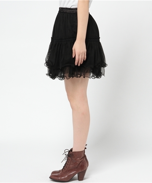 axes femme（アクシーズファム）の「裾デザインチュールミニスカート