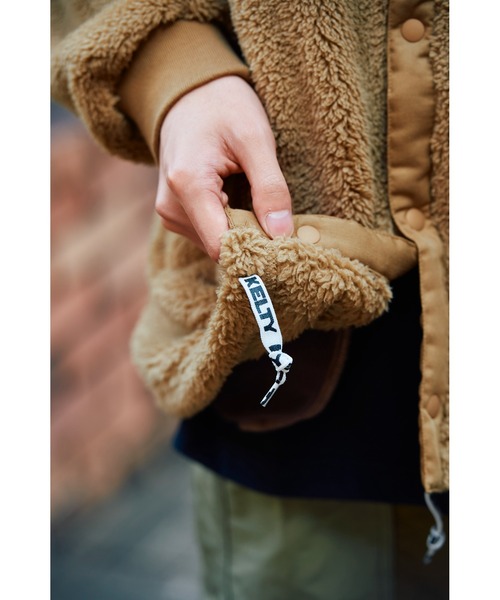 KELTY（ケルティ）の「[KELTY/ケルティ]フロントスナップレトロフリースカーディガン（カーディガン/ボレロ・レディース・ベージュ/アイボリー/ブラック/グリーン・L/M/XL/S/XS）」の12枚目の写真