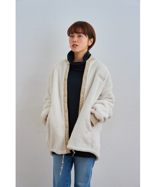 KELTY（ケルティ）の「[KELTY/ケルティ]フロントスナップレトロフリースカーディガン（カーディガン/ボレロ・レディース・ベージュ/アイボリー/ブラック/グリーン・L/M/XL/S/XS）」の13枚目の写真