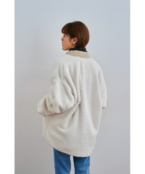 KELTY（ケルティ）の「[KELTY/ケルティ]フロントスナップレトロフリースカーディガン（カーディガン/ボレロ・レディース・ベージュ/アイボリー/ブラック/グリーン・L/M/XL/S/XS）」の14枚目の写真