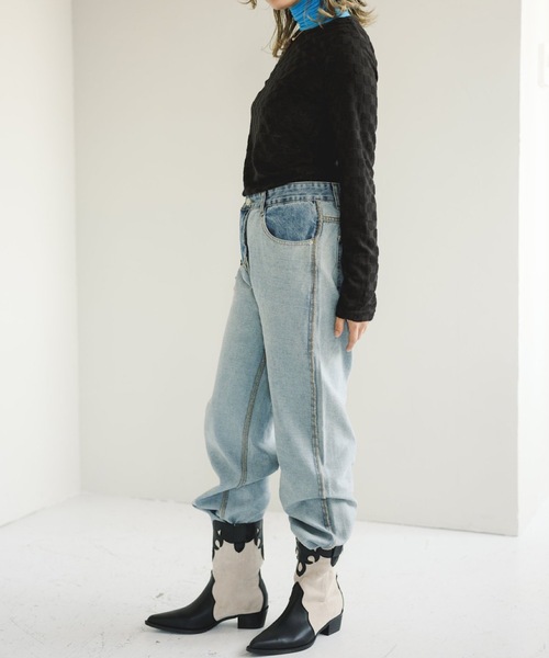 SANSeLF(サンセルフ)の「【SANSeLF】turn over denim sanw21a064(デニムパンツ・レディース・ブルー・FREE)」の18枚目の写真