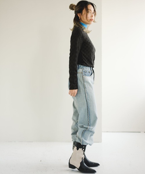 SANSeLF(サンセルフ)の「【SANSeLF】turn over denim sanw21a064(デニムパンツ・レディース・ブルー・FREE)」の19枚目の写真