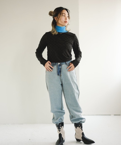 SANSeLF(サンセルフ)の「【SANSeLF】turn over denim sanw21a064(デニムパンツ・レディース・ブルー・FREE)」の20枚目の写真