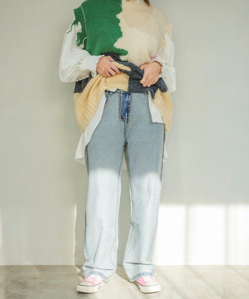 SANSeLF(サンセルフ)の「【SANSeLF】turn over denim sanw21a064(デニムパンツ・レディース・ブルー・FREE)」の15枚目の写真