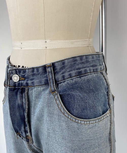 SANSeLF(サンセルフ)の「【SANSeLF】turn over denim sanw21a064(デニムパンツ・レディース・ブルー・FREE)」の10枚目の写真