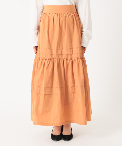 JOURNAL STANDARD（ジャーナルスタンダード）の「メモリータックティアードスカート◆（スカート・レディース・ブラック/オレンジ・36/38）」の10枚目の写真