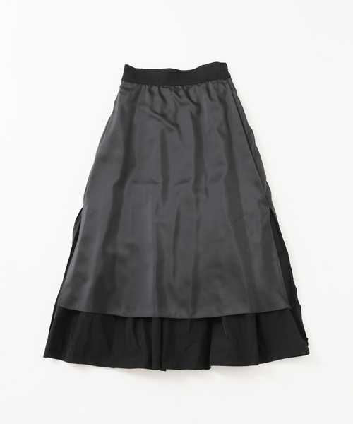 JOURNAL STANDARD（ジャーナルスタンダード）の「メモリータックティアードスカート◆（スカート・レディース・ブラック/オレンジ・36/38）」の8枚目の写真