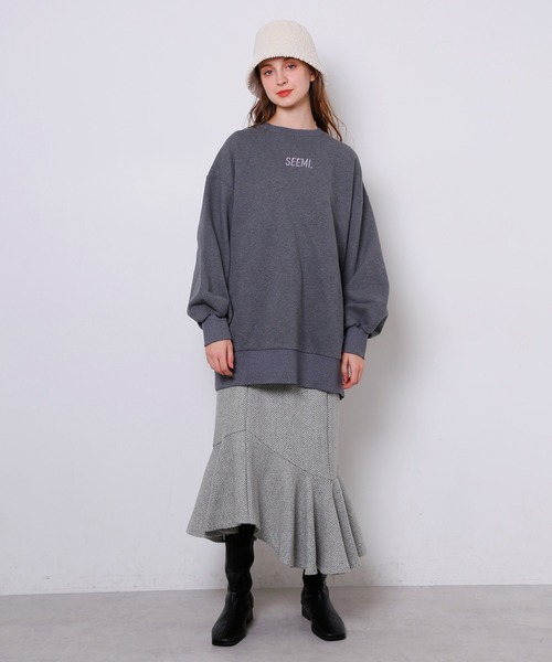 Seemi. byNICECLAUP( シーミーバイナイスクラップ)の「切替アシンメトリーマーメイドスカート(スカート・レディース・ブラック/サックスブルー/グレー系その他・FREE)」の8枚目の写真