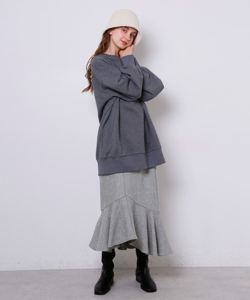 Seemi. byNICECLAUP( シーミーバイナイスクラップ)の「切替アシンメトリーマーメイドスカート(スカート・レディース・ブラック/サックスブルー/グレー系その他・FREE)」の11枚目の写真