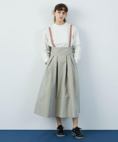 FRAPBOIS（フラボア）の「イーシーツイル スカート（スカート・レディース・ブラック/グレイッシュベージュ・1/0）」の21枚目の写真