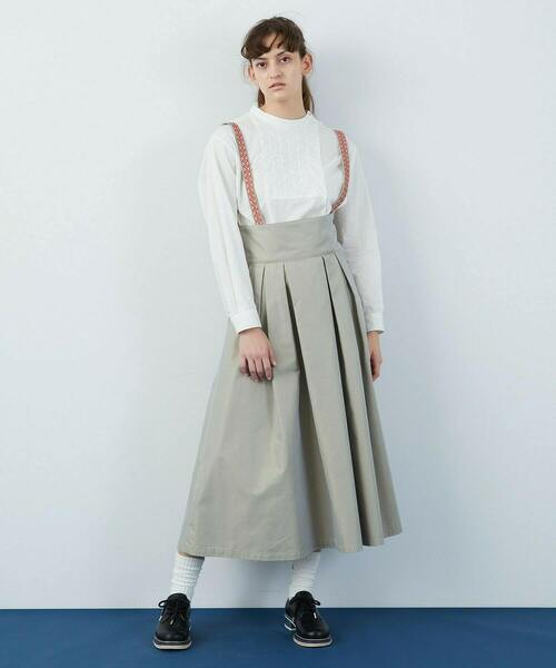 FRAPBOIS（フラボア）の「イーシーツイル スカート（スカート・レディース・ブラック/グレイッシュベージュ・1/0）」の20枚目の写真