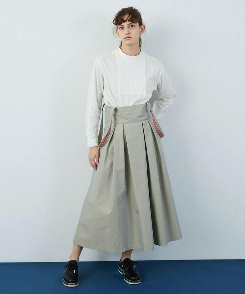 FRAPBOIS（フラボア）の「イーシーツイル スカート（スカート・レディース・ブラック/グレイッシュベージュ・1/0）」の18枚目の写真