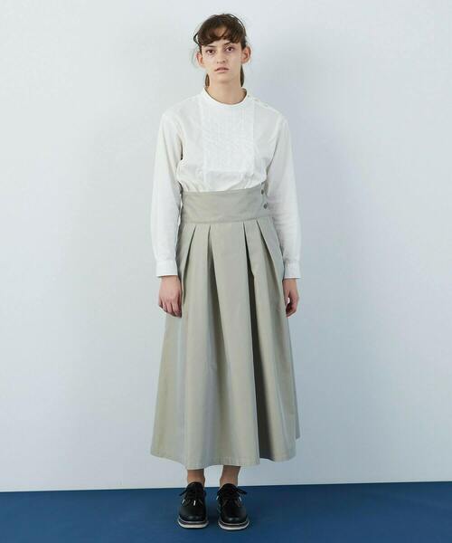 FRAPBOIS（フラボア）の「イーシーツイル スカート（スカート・レディース・ブラック/グレイッシュベージュ・1/0）」の17枚目の写真