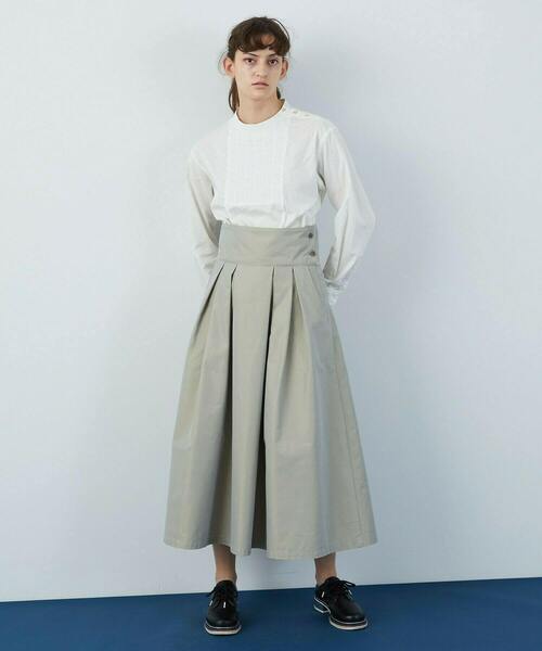 FRAPBOIS（フラボア）の「イーシーツイル スカート（スカート・レディース・ブラック/グレイッシュベージュ・1/0）」の16枚目の写真