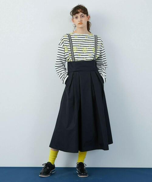 FRAPBOIS（フラボア）の「イーシーツイル スカート（スカート・レディース・ブラック/グレイッシュベージュ・1/0）」の15枚目の写真