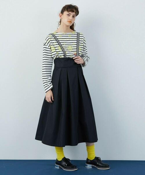 FRAPBOIS（フラボア）の「イーシーツイル スカート（スカート・レディース・ブラック/グレイッシュベージュ・1/0）」の14枚目の写真