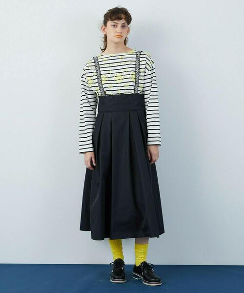 FRAPBOIS（フラボア）の「イーシーツイル スカート（スカート・レディース・ブラック/グレイッシュベージュ・1/0）」の12枚目の写真