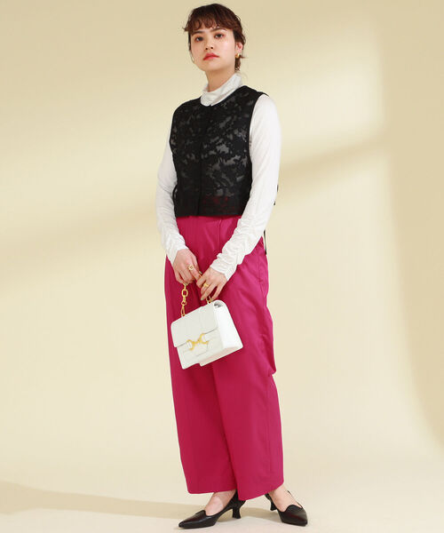 Ray BEAMS（レイビームス）の「Ray BEAMS / ビット チェーン バッグ（トートバッグ・レディース・ホワイト/ブラック・ONE SIZE）」の3枚目の写真