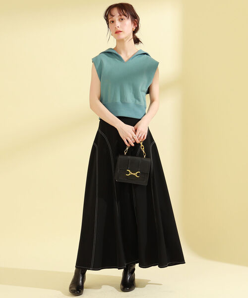 Ray BEAMS（レイビームス）の「Ray BEAMS / ビット チェーン バッグ（トートバッグ・レディース・ホワイト/ブラック・ONE SIZE）」の5枚目の写真