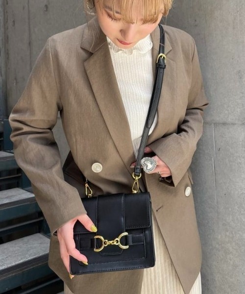 Ray BEAMS（レイビームス）の「Ray BEAMS / ビット チェーン バッグ（トートバッグ・レディース・ホワイト/ブラック・ONE SIZE）」の22枚目の写真