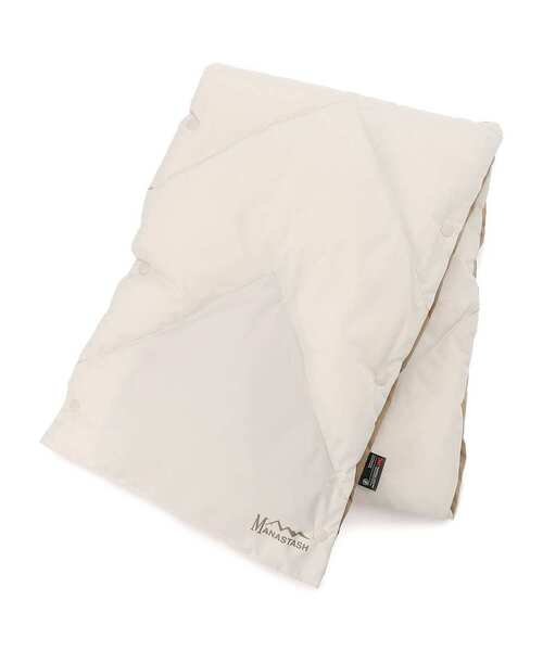 MANASTASH（マナスタッシュ）の「MANASTASH/マナスタッシュ　ISO 700 REVERSIBLE MUFFLER リバーシブルダウンマフラー（マフラー・レディース・ブラック/ベージュ/グレー・FREE）」の3枚目の写真