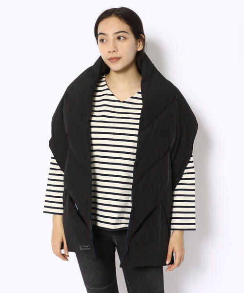 MANASTASH（マナスタッシュ）の「MANASTASH/マナスタッシュ　ISO 700 REVERSIBLE MUFFLER リバーシブルダウンマフラー（マフラー・レディース・ブラック/ベージュ/グレー・FREE）」の9枚目の写真