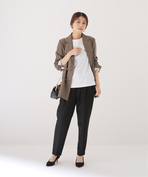 La TOTALITE(ラトータリテ)の「裏起毛イージーテーパードパンツ【手洗い可能】(その他パンツ・レディース・ブラック/アイボリー/マルチ・38/36)」の13枚目の写真