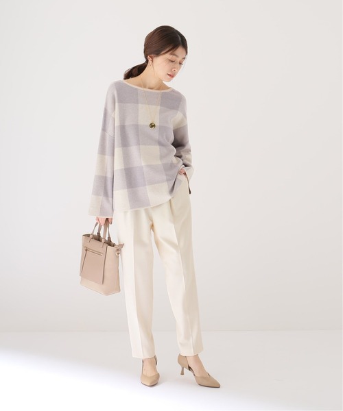 La TOTALITE(ラトータリテ)の「裏起毛イージーテーパードパンツ【手洗い可能】(その他パンツ・レディース・ブラック/アイボリー/マルチ・38/36)」の21枚目の写真