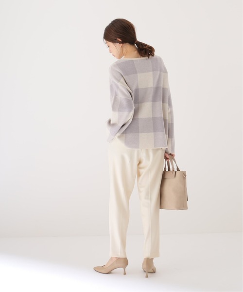 La TOTALITE(ラトータリテ)の「裏起毛イージーテーパードパンツ【手洗い可能】(その他パンツ・レディース・ブラック/アイボリー/マルチ・38/36)」の7枚目の写真