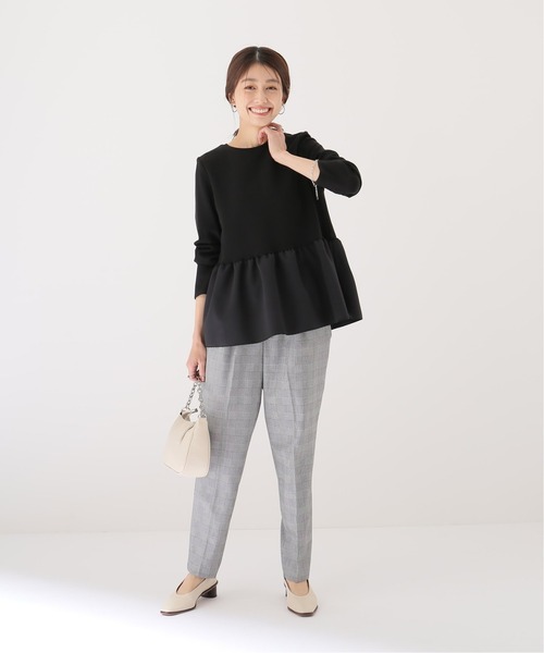 La TOTALITE(ラトータリテ)の「裏起毛イージーテーパードパンツ【手洗い可能】(その他パンツ・レディース・ブラック/アイボリー/マルチ・38/36)」の16枚目の写真