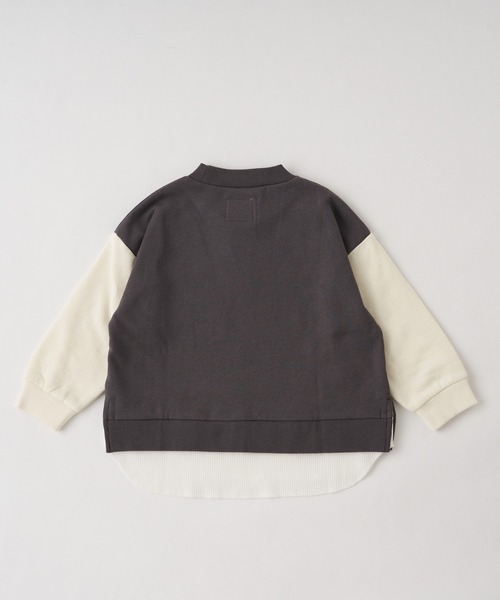 CIAOPANIC TYPY(チャオパニックティピー)の「【KIDS】切り替えポケットレイヤード風プルオーバー(Tシャツ/カットソー・キッズ・グレー/アイボリー/カーキ・XX-LARGE/LARGE/SMALL/MEDIUM/X-LARGE)」の6枚目の写真
