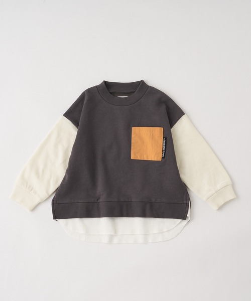 CIAOPANIC TYPY(チャオパニックティピー)の「【KIDS】切り替えポケットレイヤード風プルオーバー(Tシャツ/カットソー・キッズ・グレー/アイボリー/カーキ・XX-LARGE/LARGE/SMALL/MEDIUM/X-LARGE)」の13枚目の写真